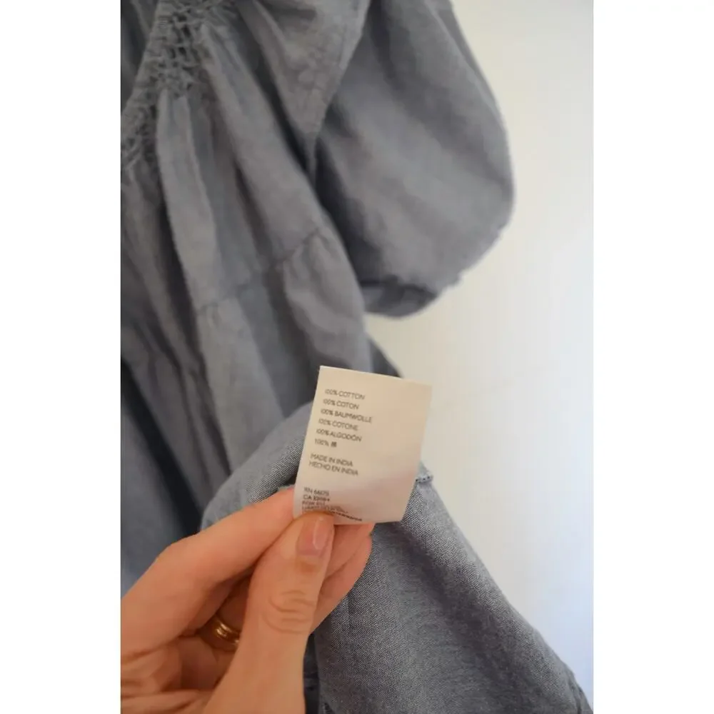 FREE PEOPLE | Amelie Denim Chambray Mini Dress - Picture 5 of 6